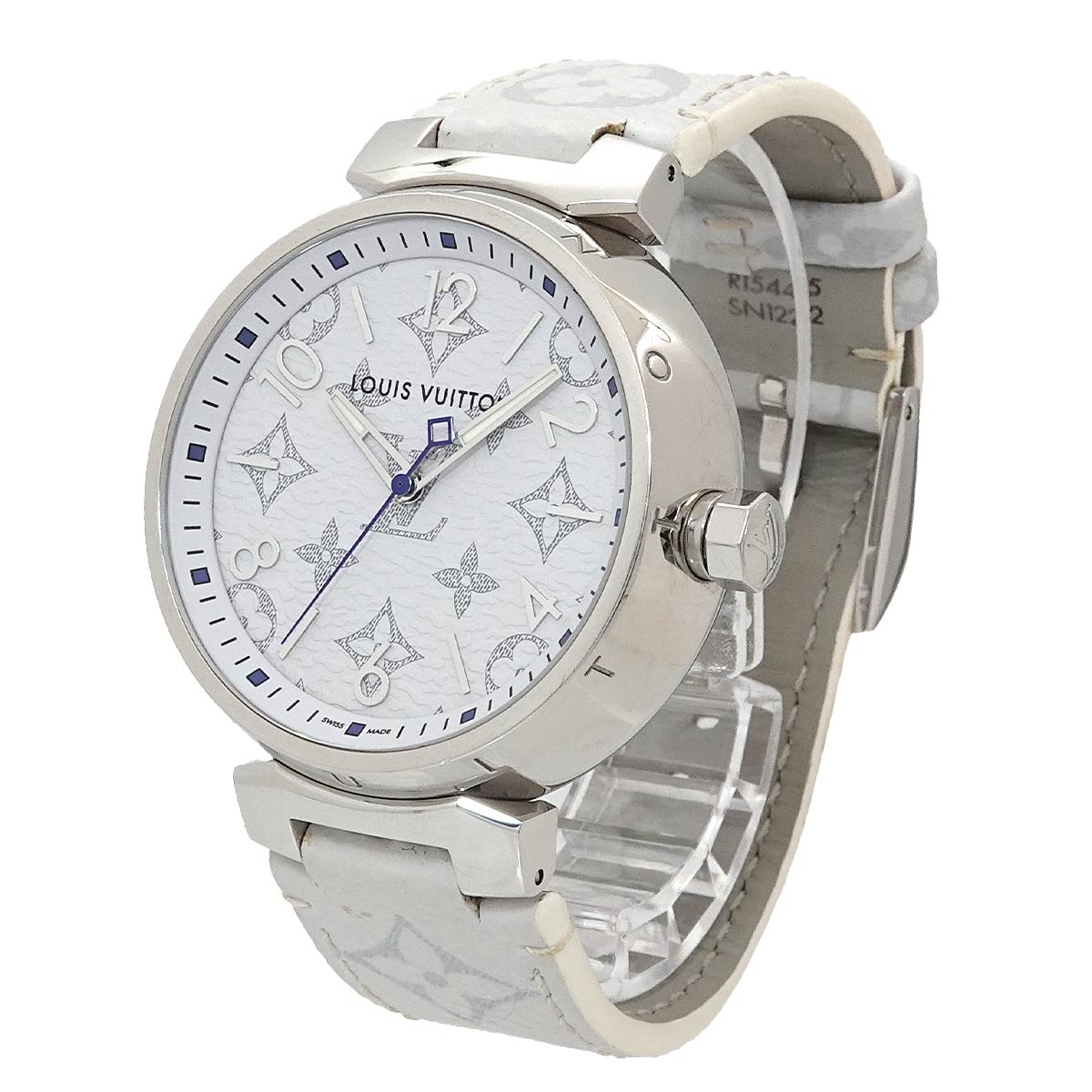 Tambour GM QA114 Quartz Monogram White Dial Mens