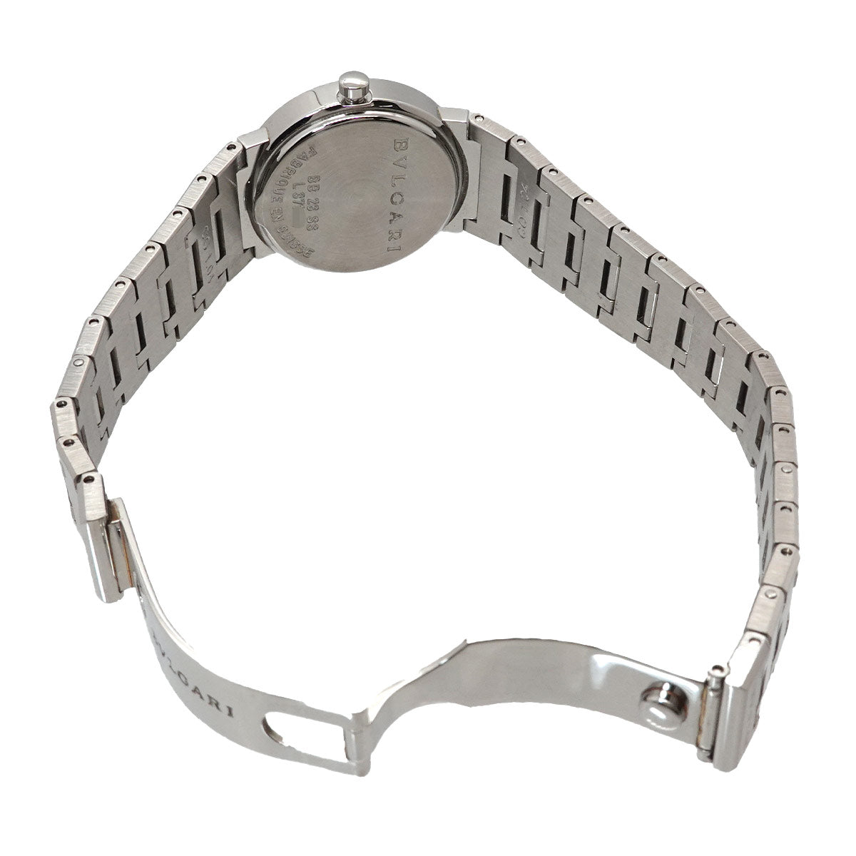 BVLGARIBVLGARI BB26SS 12P Diamond Quartz Black Dial Ladies