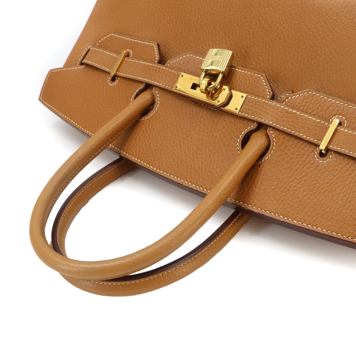 HERMES Birkin 35 Ardennes Natural Hand Bag Brown Purse