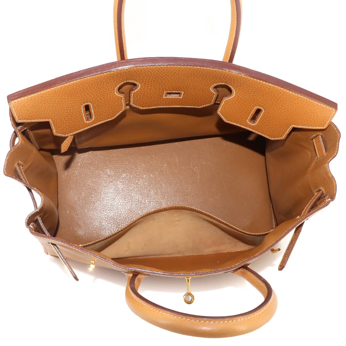 HERMES Birkin 35 Ardennes Natural Hand Bag Brown Purse
