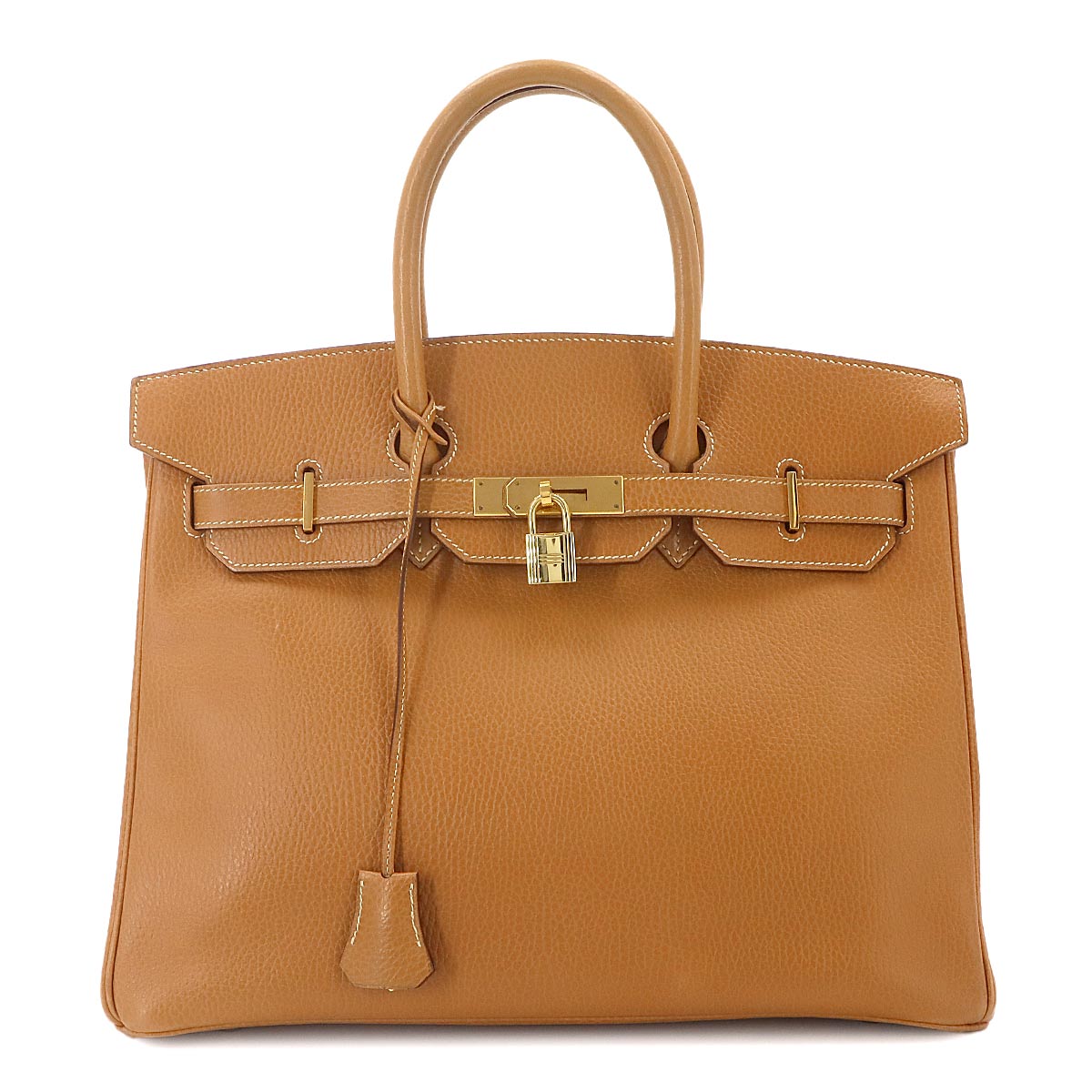 HERMES Birkin 35 Ardennes Natural Hand Bag Brown Purse