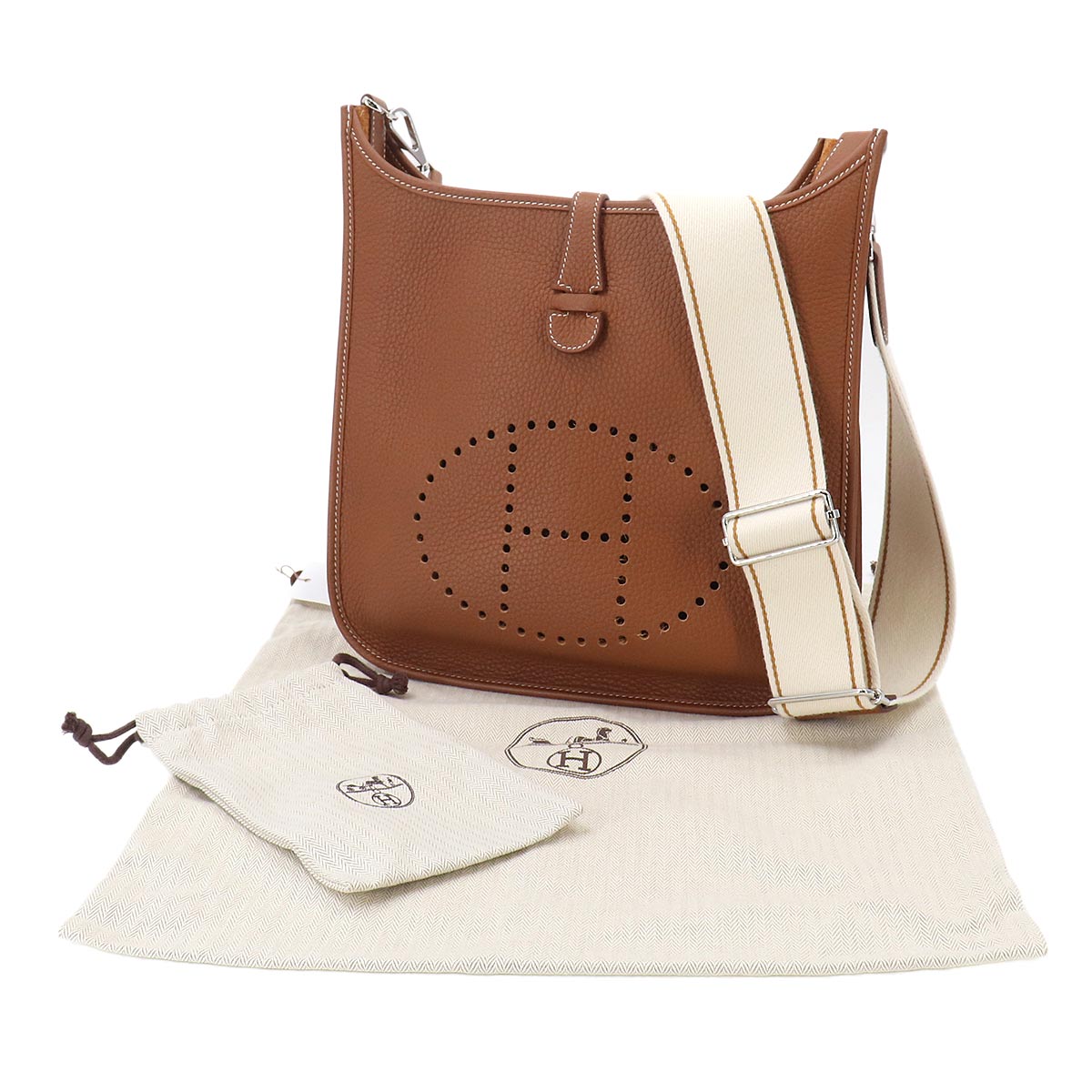 Everlyne 3 PM Amazon Shoulder Bag Taurillon Clemence Gold