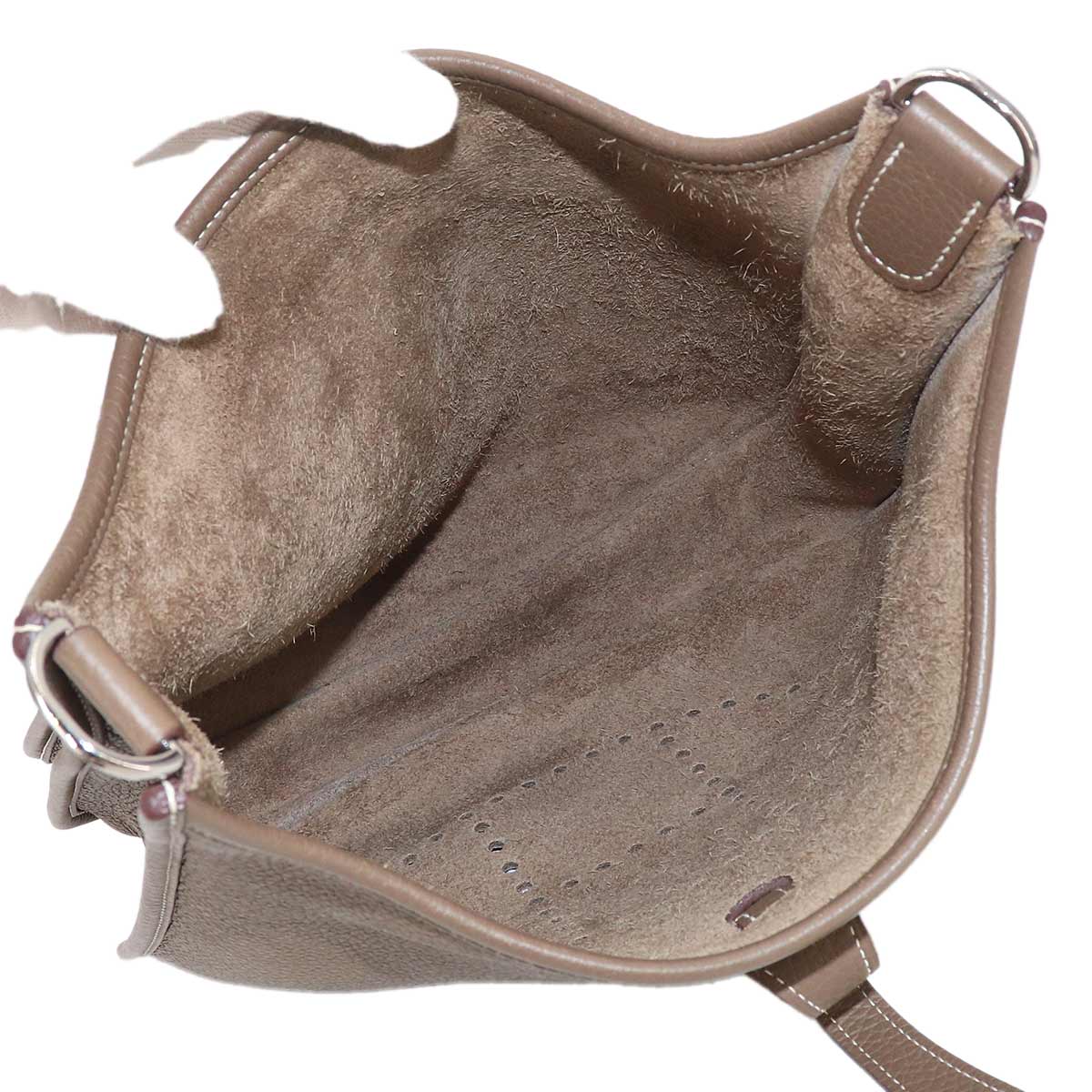 Everlyne 3 PM Shoulder Bag Taurillon Clemence Etoupe Purse