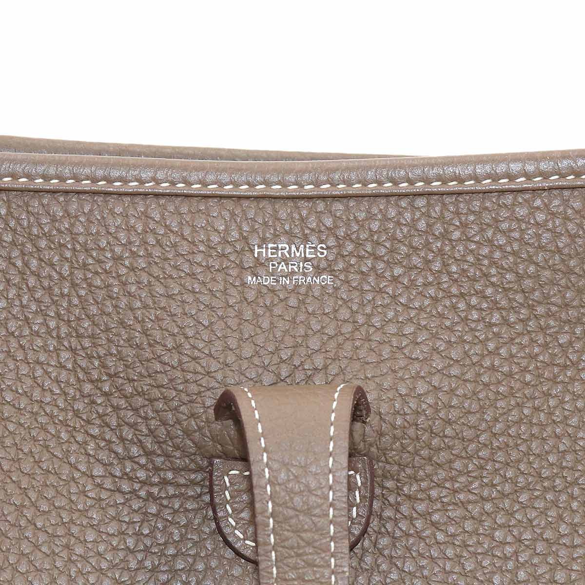 Everlyne 3 PM Shoulder Bag Taurillon Clemence Etoupe Purse