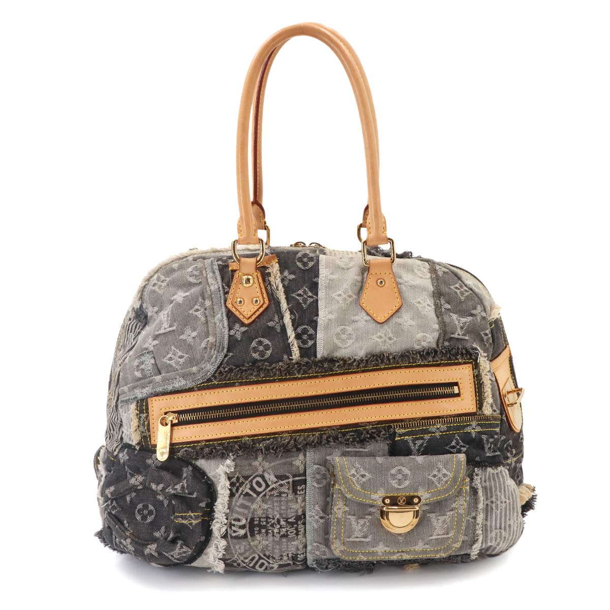 Monogram Denim Patchwork Bowly Hand Bag Black M95377