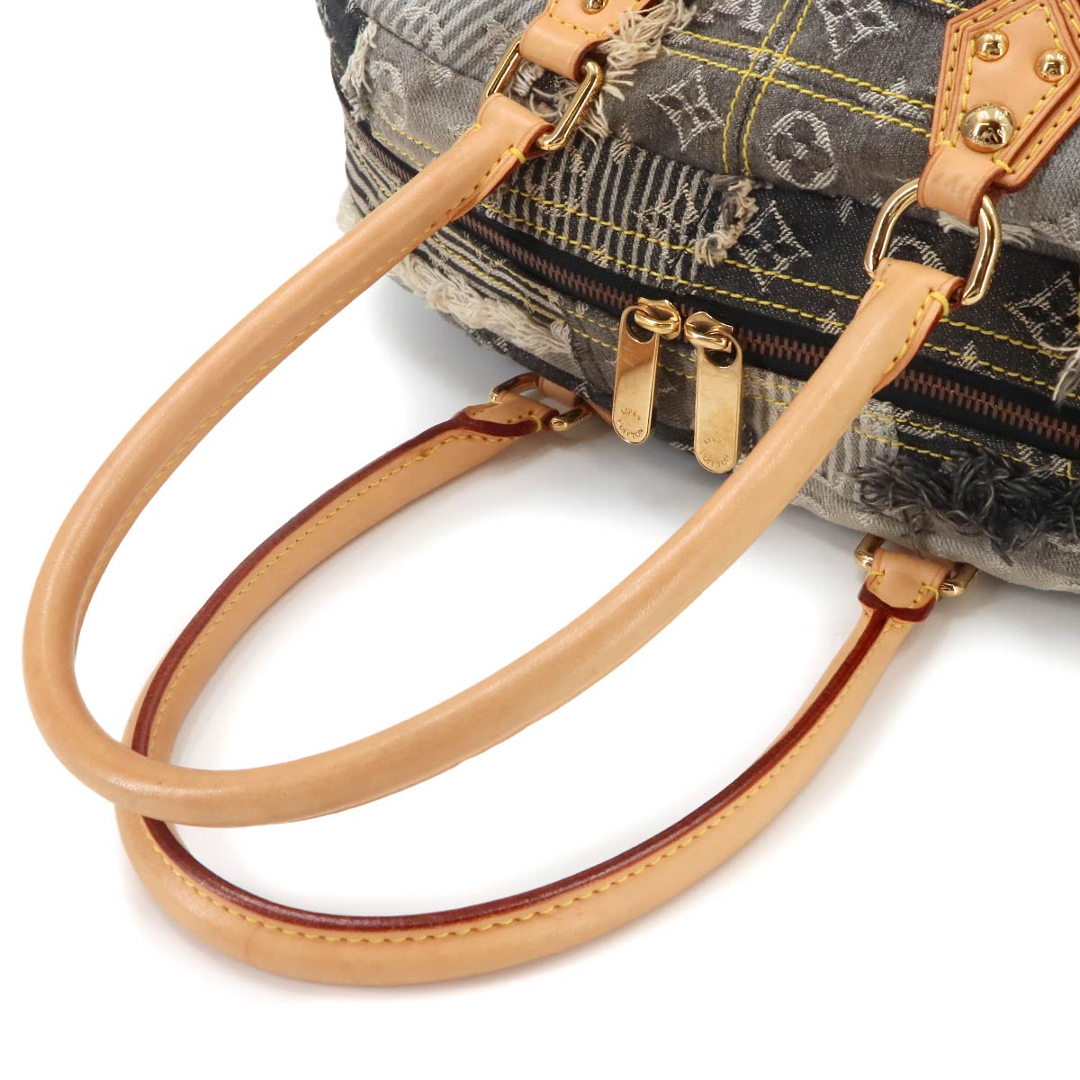Monogram Denim Patchwork Bowly Hand Bag Black M95377