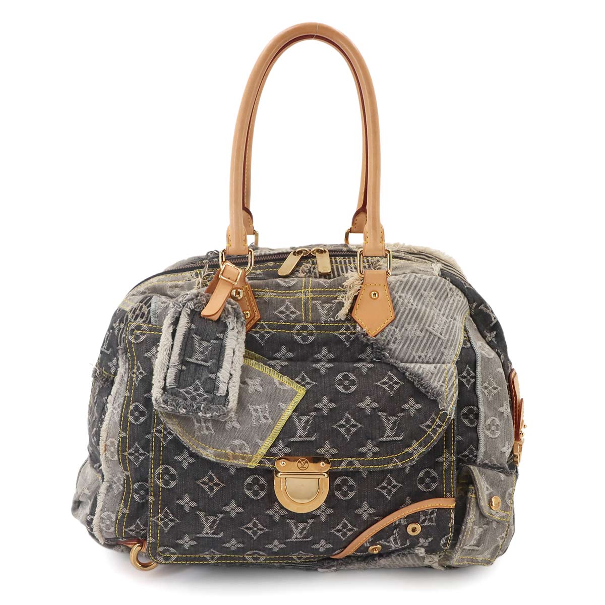 Monogram Denim Patchwork Bowly Hand Bag Black M95377