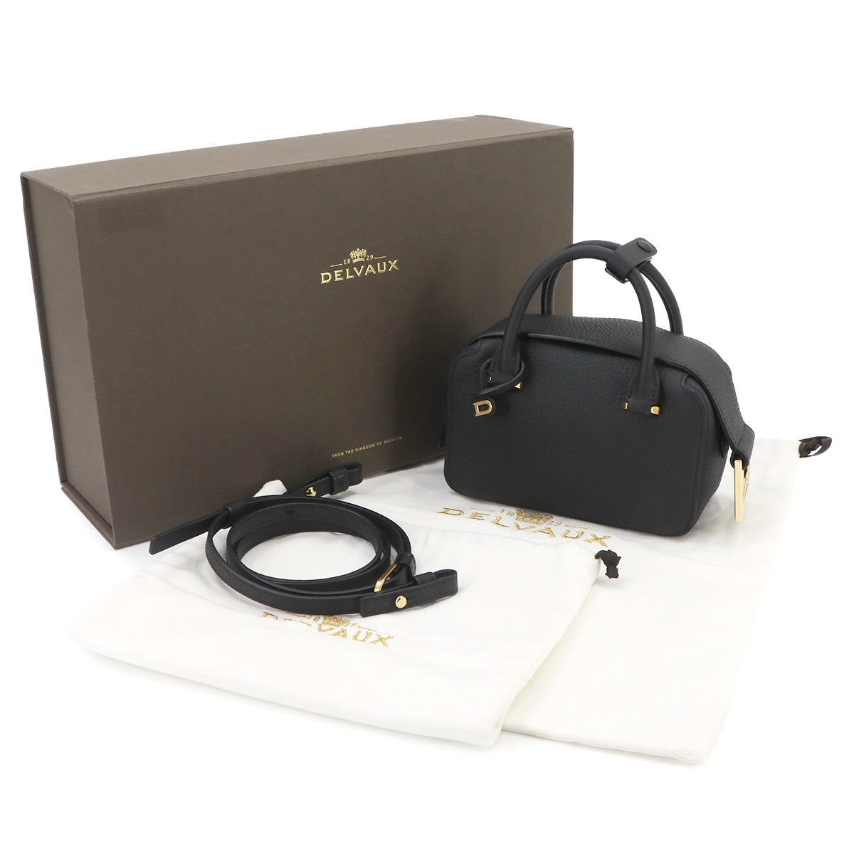 Cool Box Nano Hand Shoulder Bag Leather Black Purse