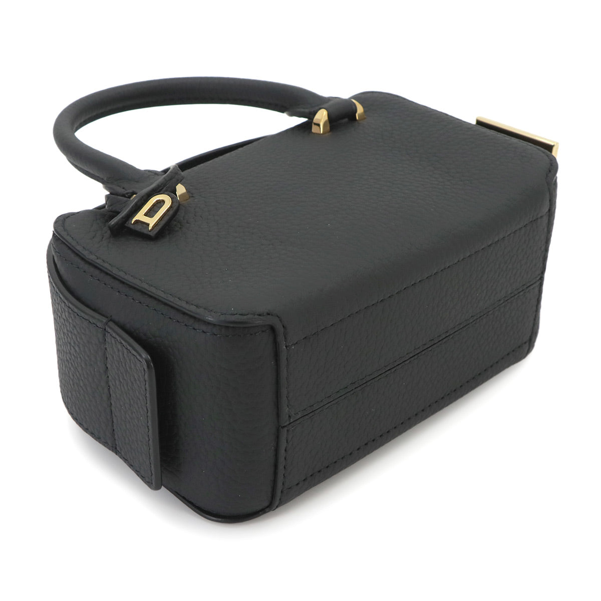 Cool Box Nano Hand Shoulder Bag Leather Black Purse