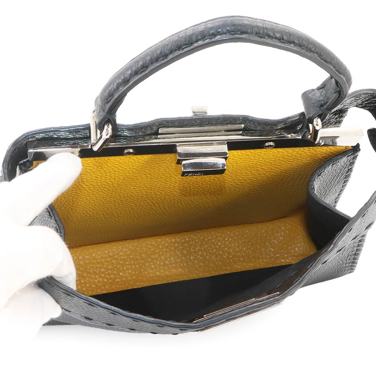 Peekaboo Iseeu SmallHand Shoulder Bag Black Leather 8BN327 Purse