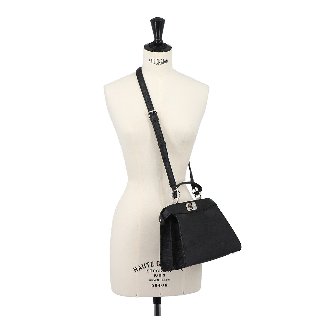 Peekaboo Iseeu SmallHand Shoulder Bag Black Leather 8BN327 Purse