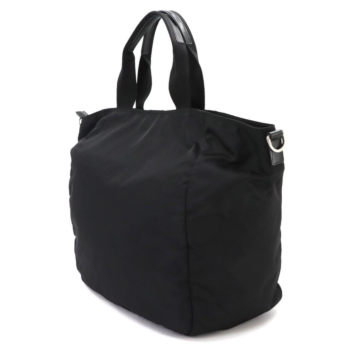 2way Tote Shoulder Bag Nylon Leather Nero Black BR4051