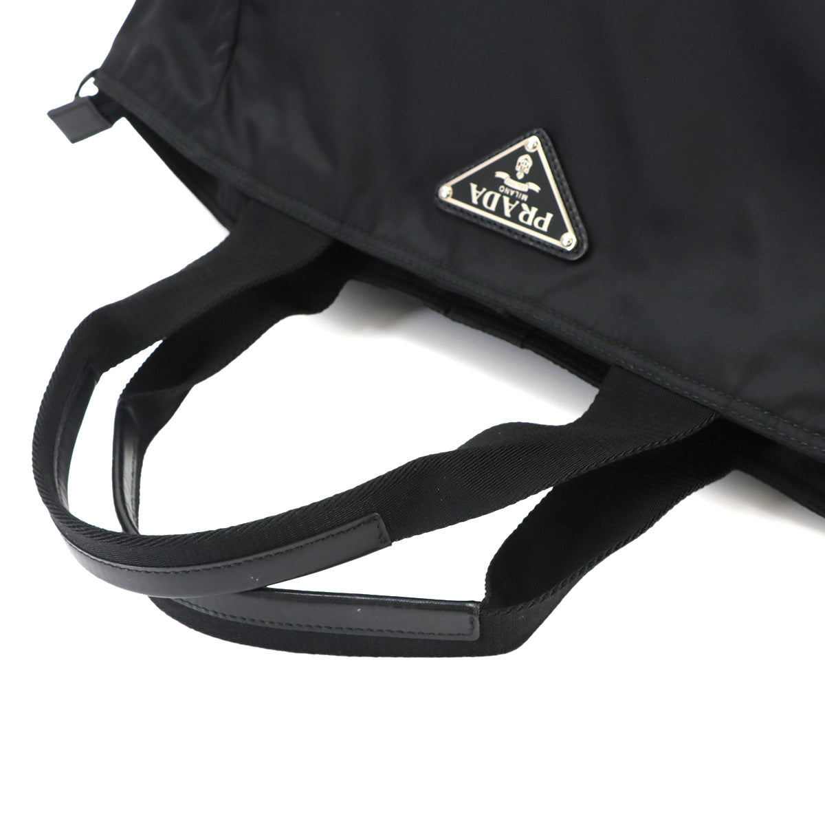 2way Tote Shoulder Bag Nylon Leather Nero Black BR4051