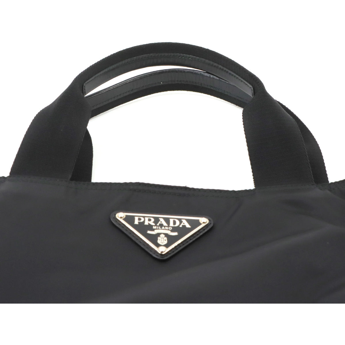 2way Tote Shoulder Bag Nylon Leather Nero Black BR4051