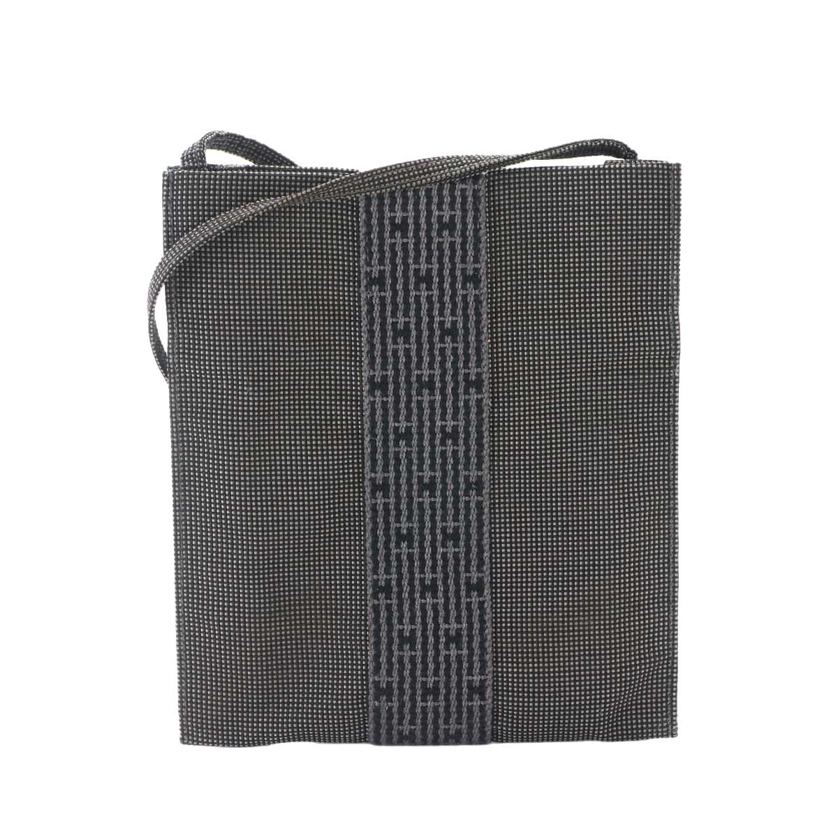 Herline Pochette Shoulder Bag Canvas Gray Purse