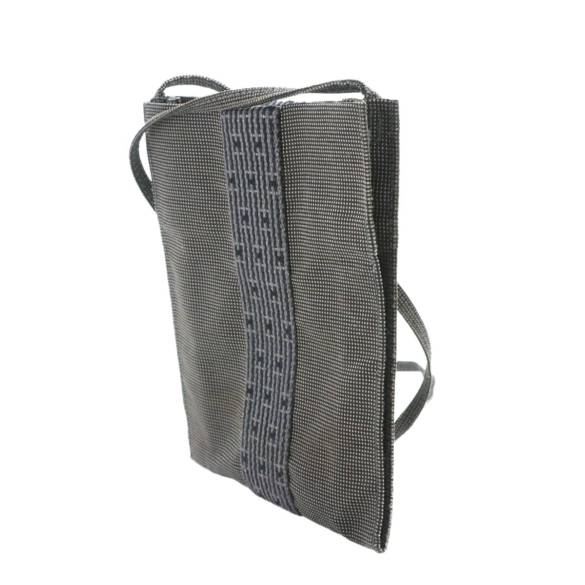 Herline Pochette Shoulder Bag Canvas Gray Purse
