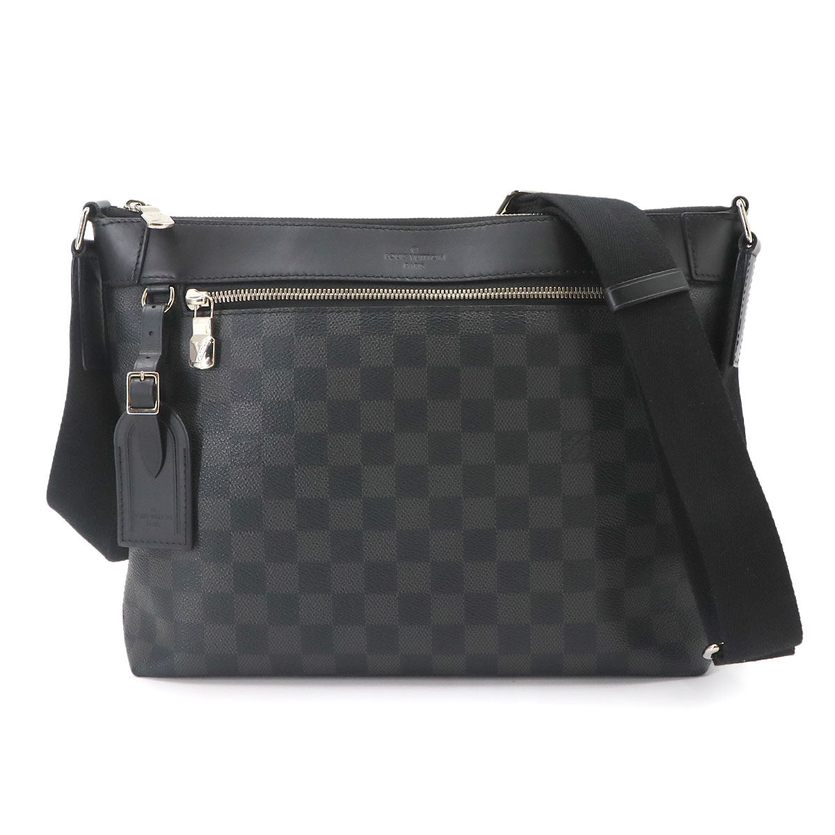 Damier Graphite Mick PM NM Shoulder Bag Black Grey N40003