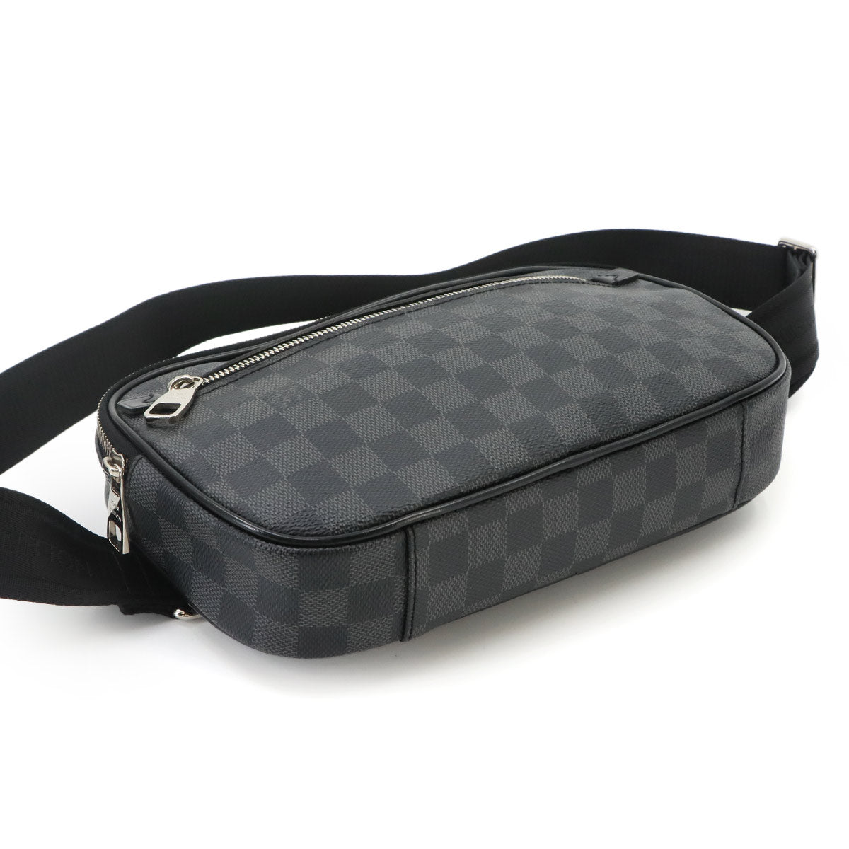 Damier Graphite Ambler Crossbody Bag Black Gray N41289