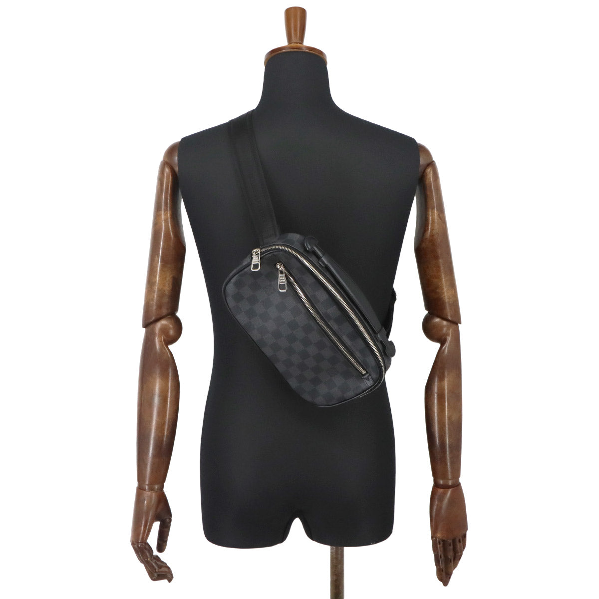 Damier Graphite Ambler Crossbody Bag Black Gray N41289