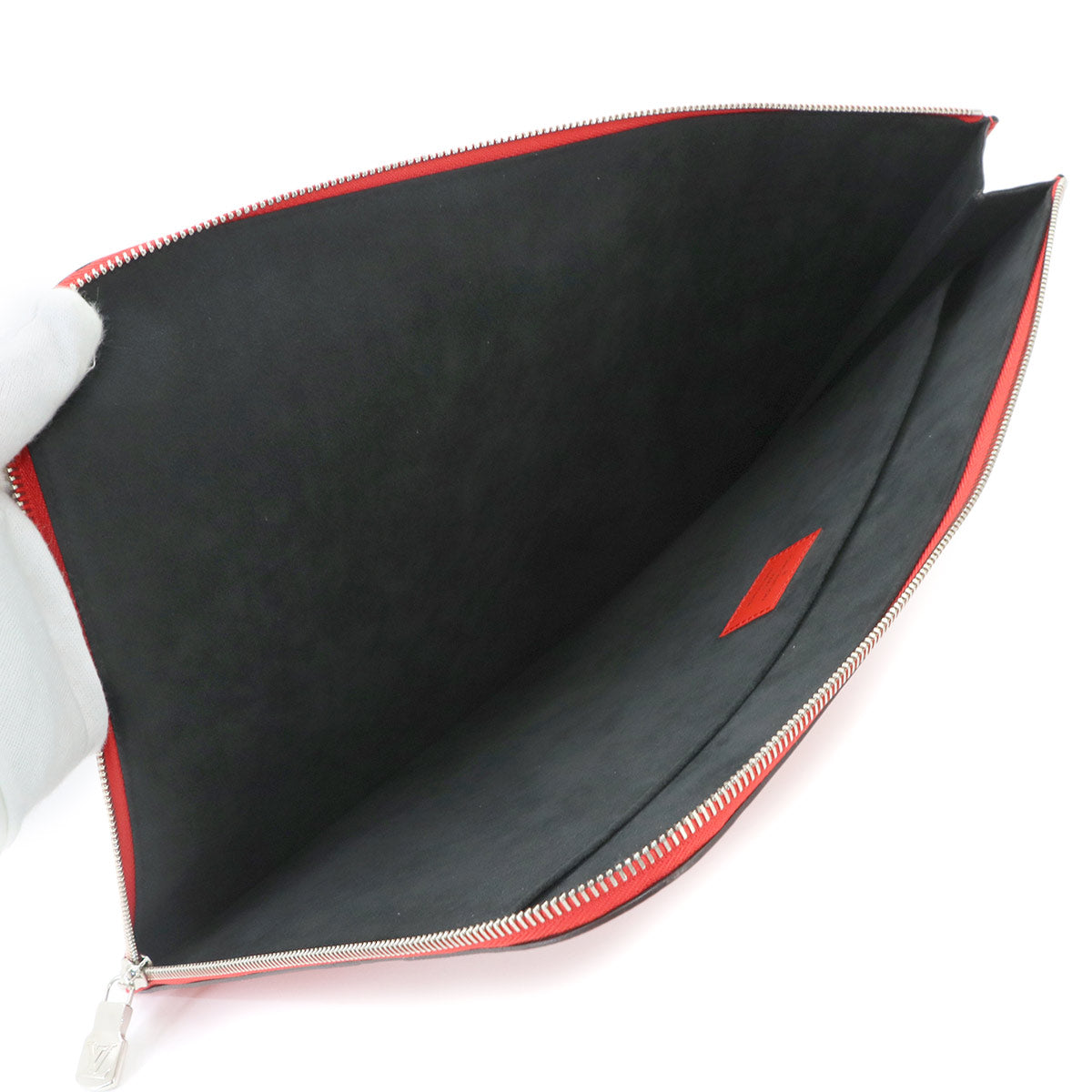 Supreme Epi Pochette Jour GM Clutch Bag Red White M67722