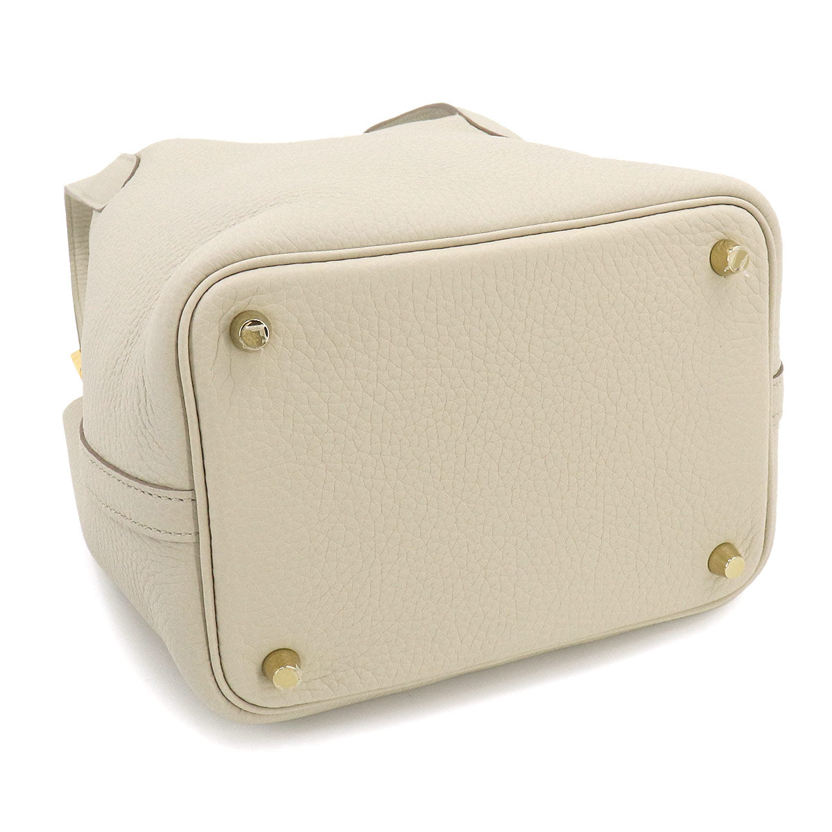 Picotin Lock PM Hand Bag Taurillon Clemence Beton Purse