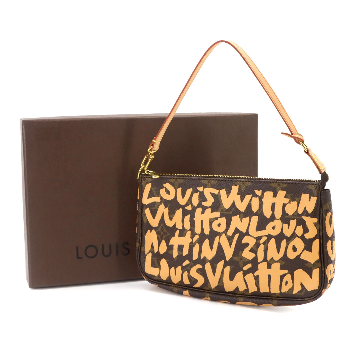 Monogram Graffiti Pochette Accessoires Pouch Peach M92193