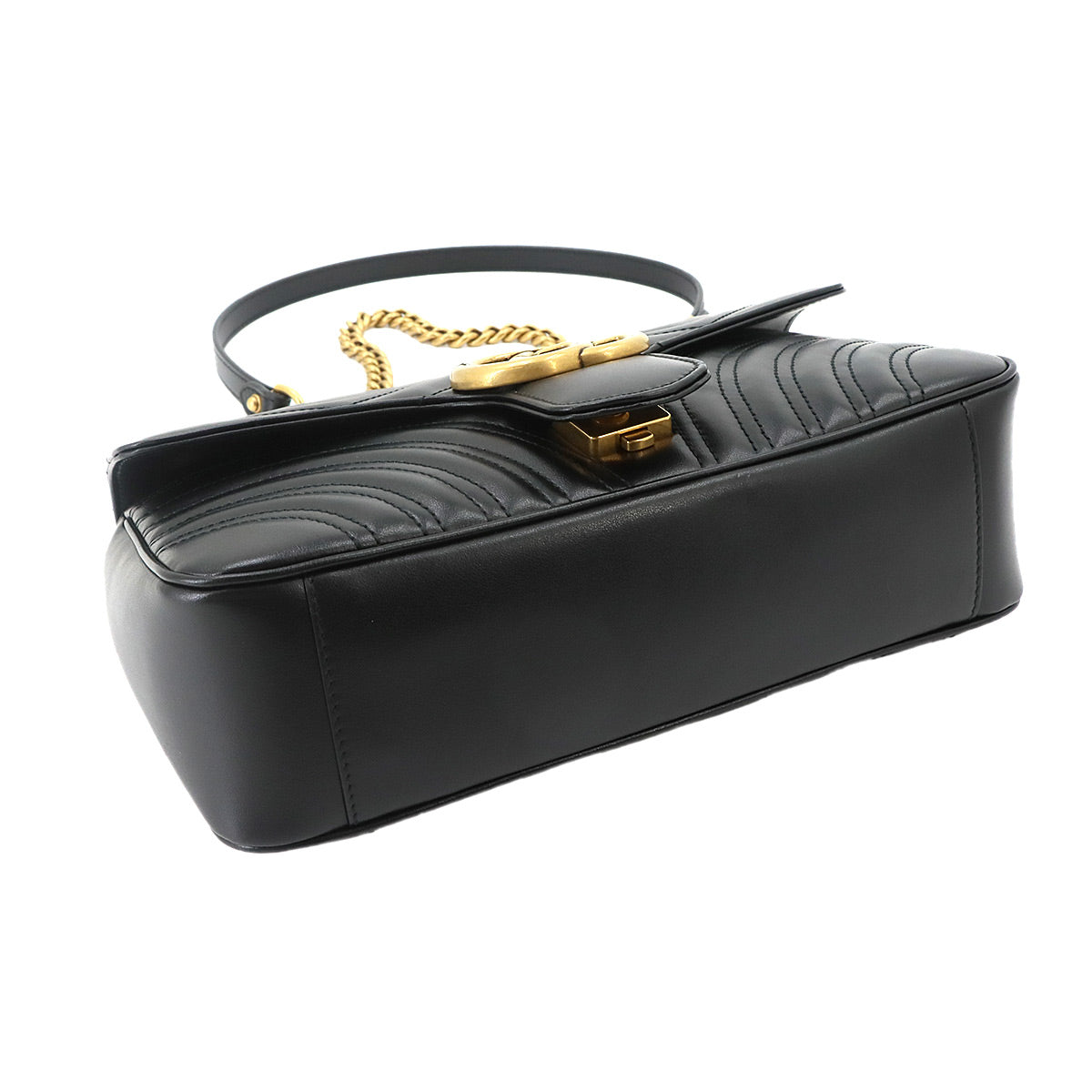 GG Marmont Shoulder Bag Leather Black 443497 Purse