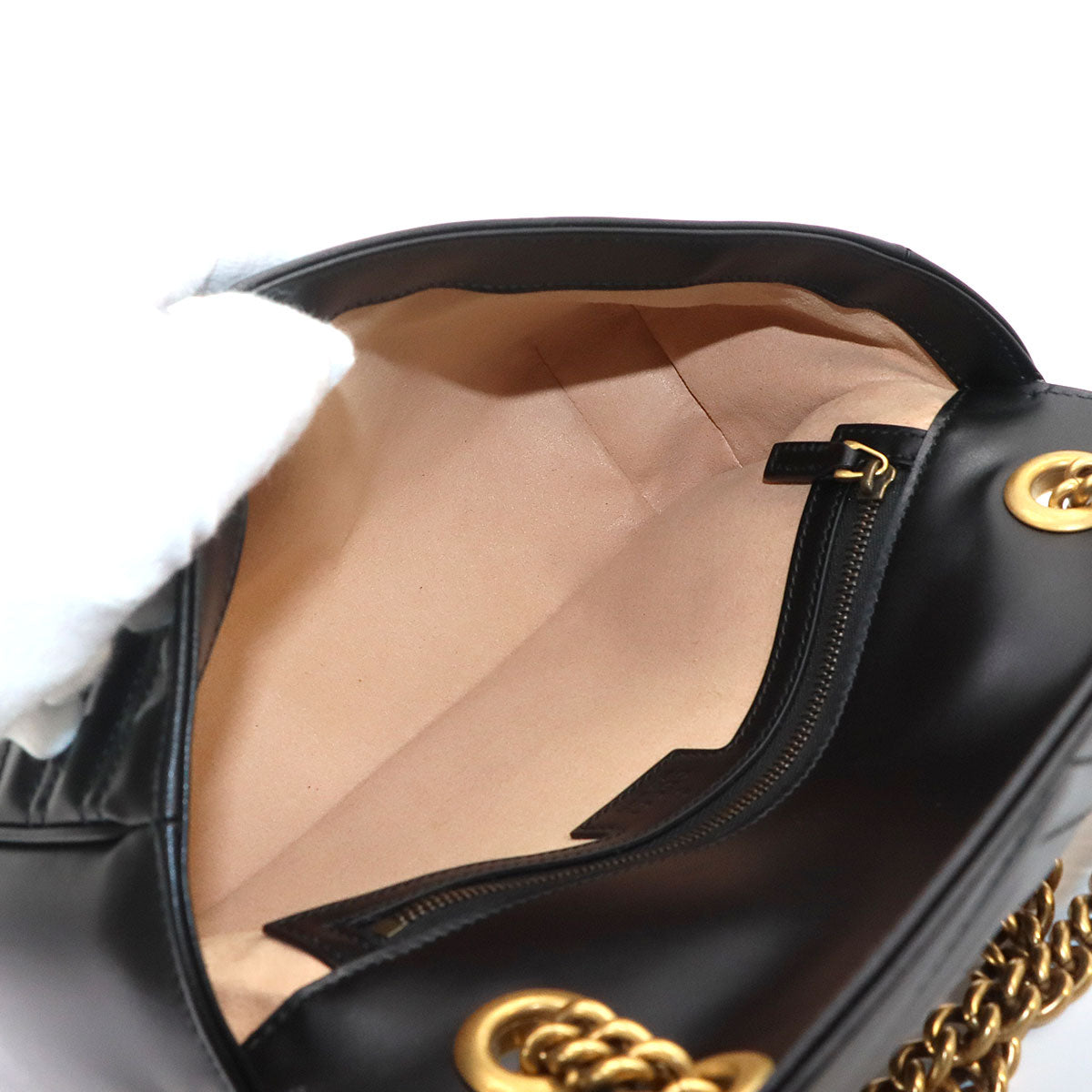 GG Marmont Shoulder Bag Leather Black 443497 Purse