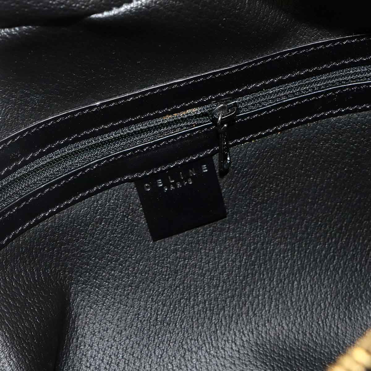 Macadam Hand Bag PVC Leather Black Brown Gold Hardware Vintage