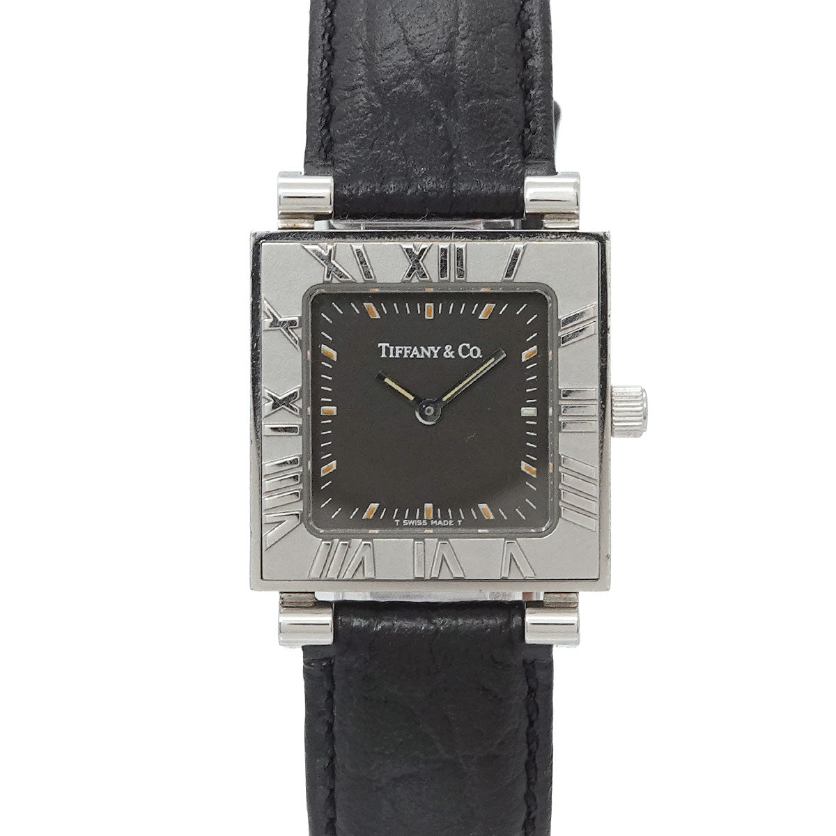 Atlas Square 13579989 Quartz Black Dial Vintage Ladies