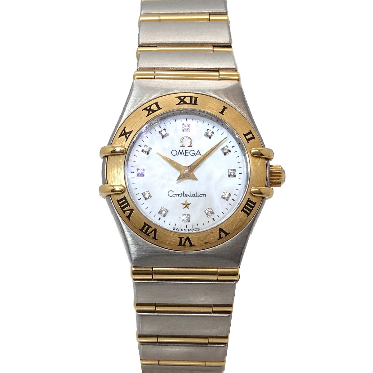 Constellation mini 1262.75 12P Diamond 750 YG White Shell Dial