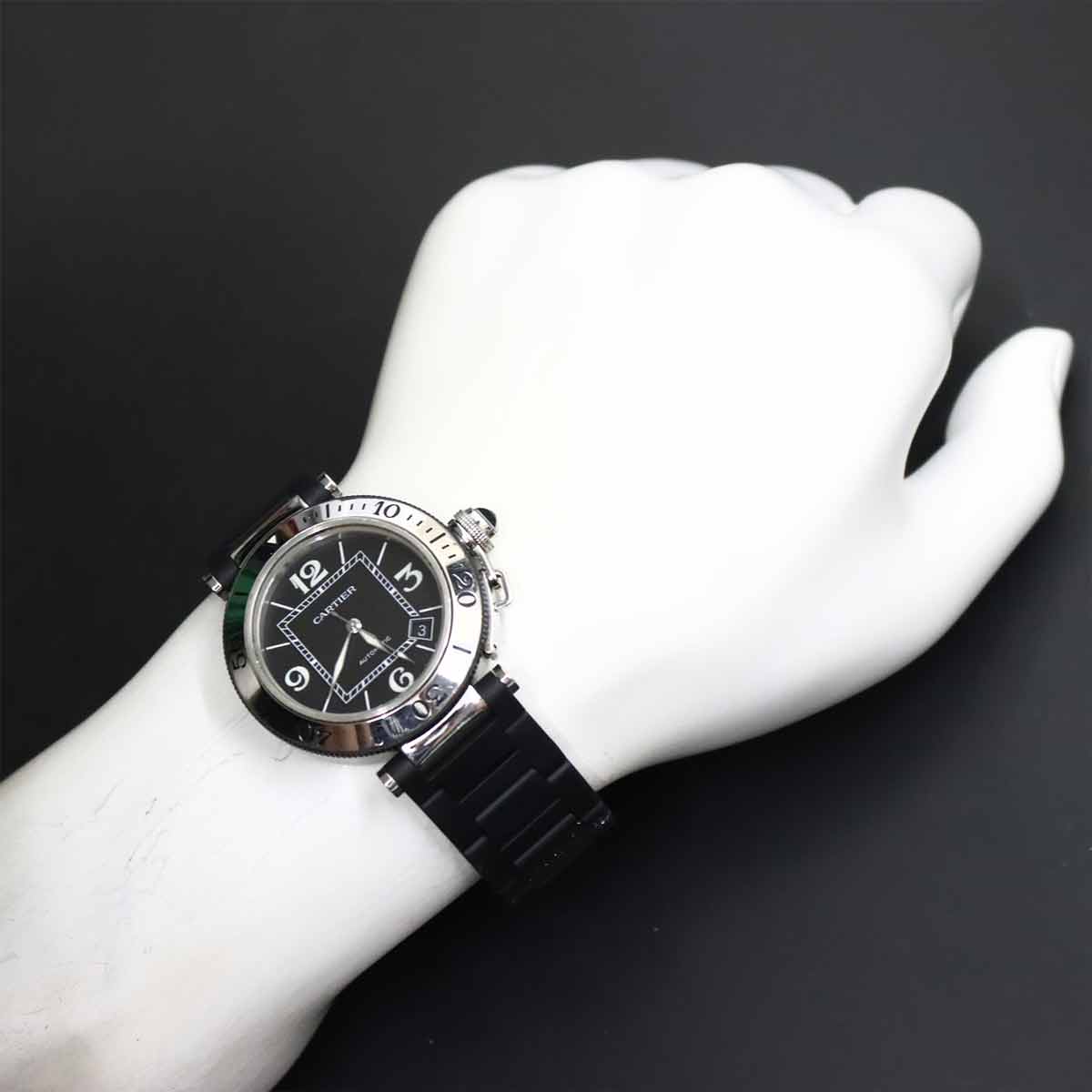 Pasha Seatimer W31077U2 Automatic Date Black Dial Mens Watch
