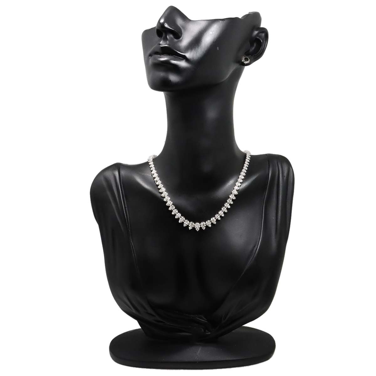 Diamond 5.18ct Necklace 18K K18 WG White Gold 750