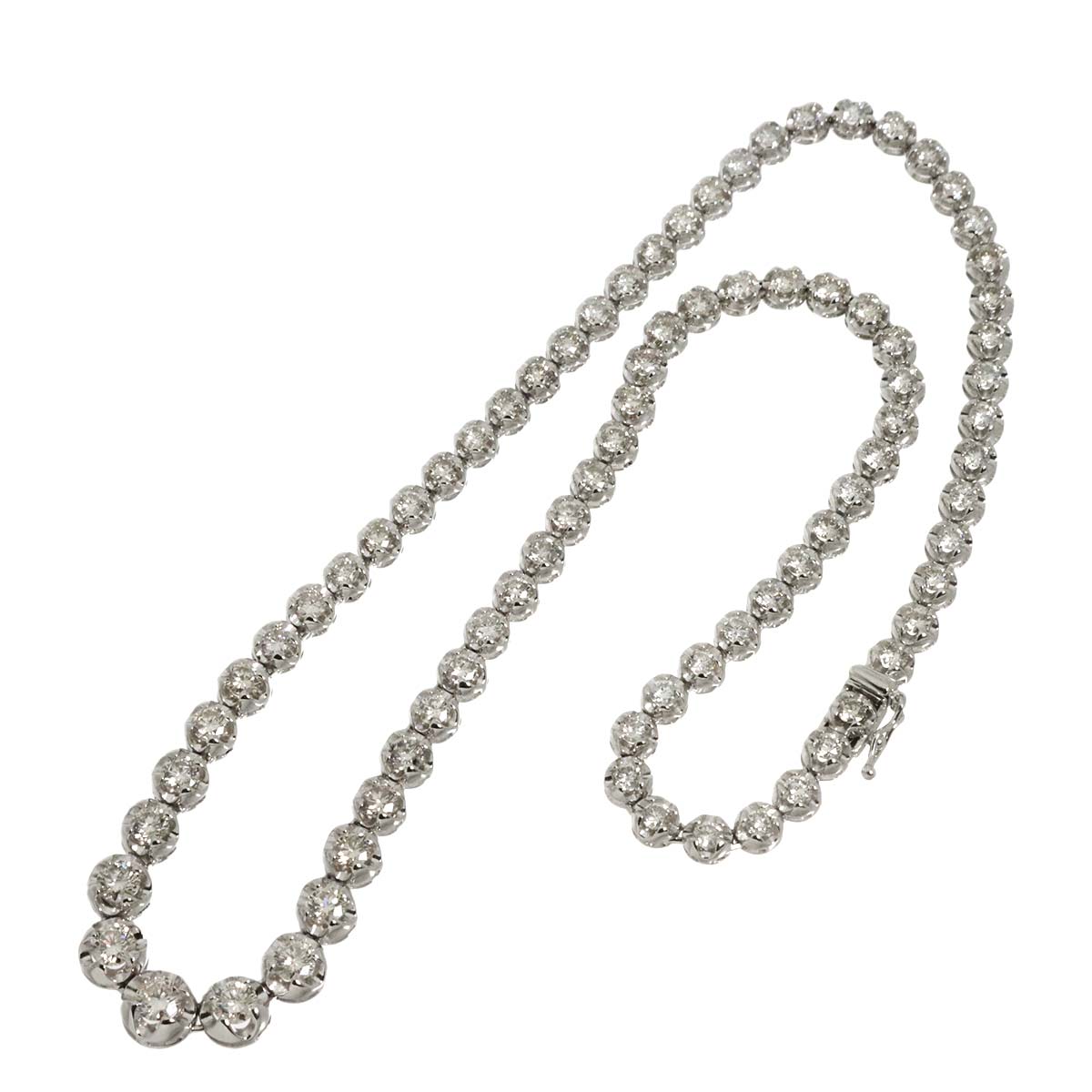 Diamond 10.00ct Necklace Pt Platinum