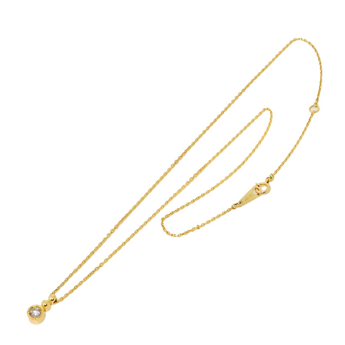 Diamond 0.15ct Necklace 18K YG Yellow Gold 750