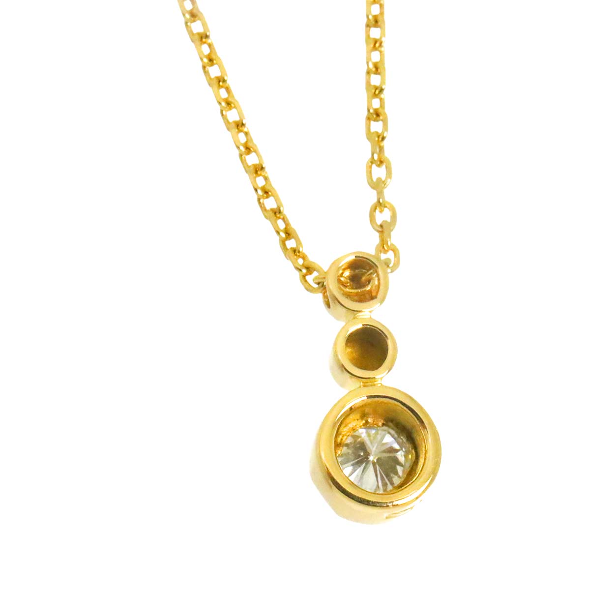 Diamond 0.15ct Necklace 18K YG Yellow Gold 750