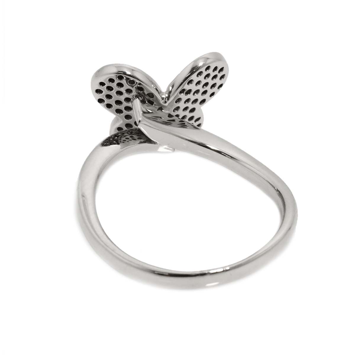 Diamond 0.45ct Ring 18K K18 WG White Gold size6.75(US)
