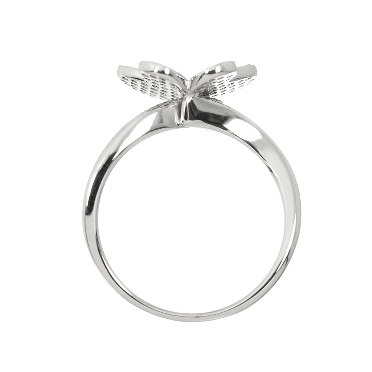 Diamond 0.45ct Ring 18K K18 WG White Gold size6.75(US)