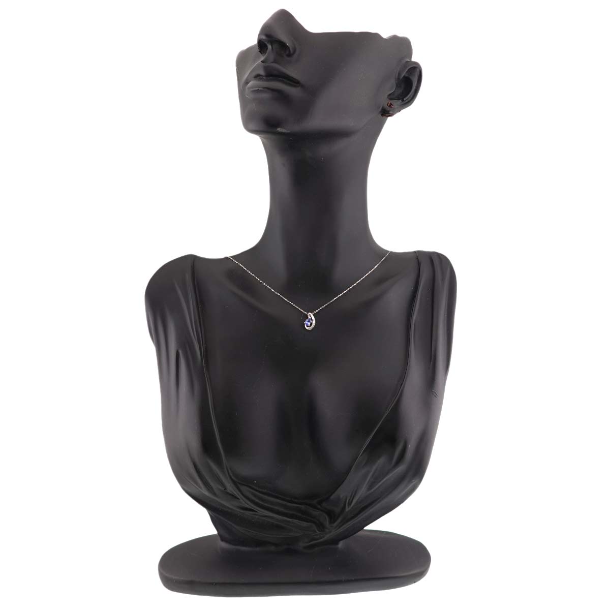 Tanzanite Diamond 0.01ct Necklace Pt Platinum