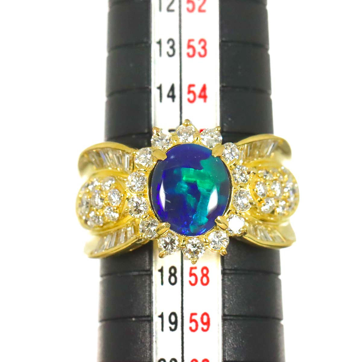 BlackOpal 1.425ct Diamond 1.43ct Ring 18K YG Yellow Gold 750 7.5(US)