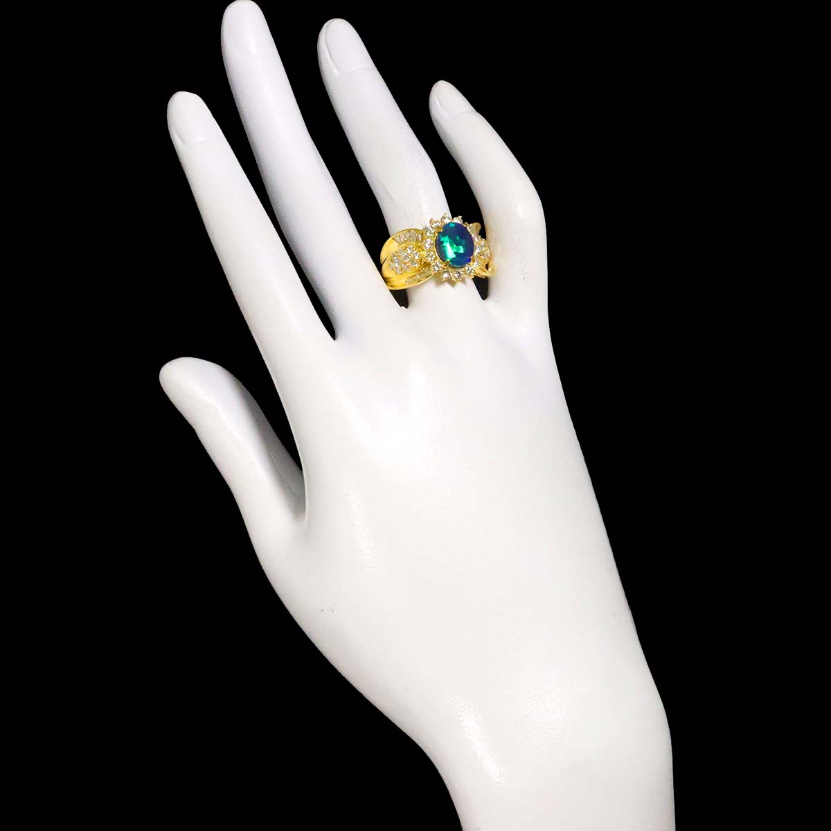 BlackOpal 1.425ct Diamond 1.43ct Ring 18K YG Yellow Gold 750 7.5(US)
