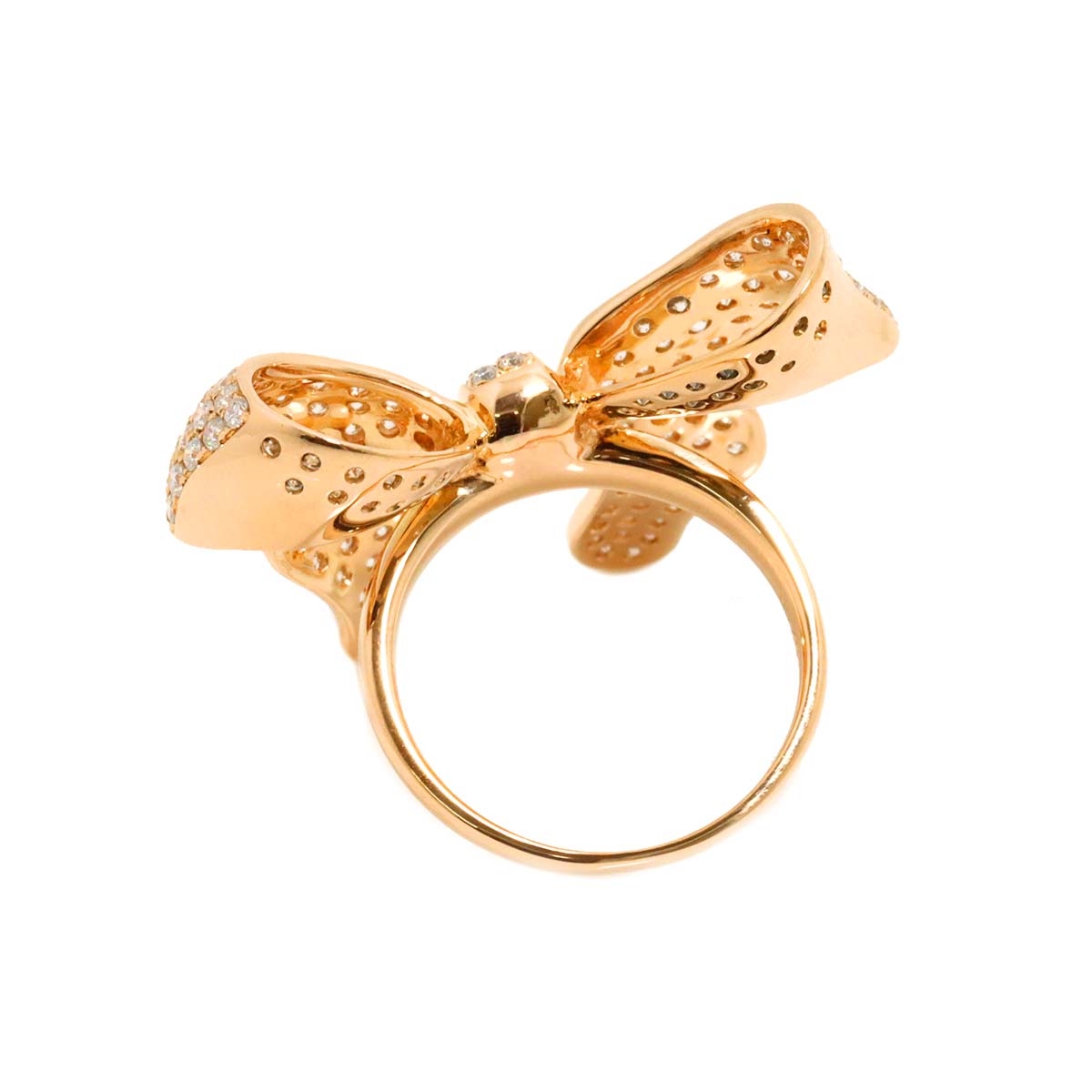 Diamond 2.00ct Ring 18K PG Pink Gold 750 Size6(US)