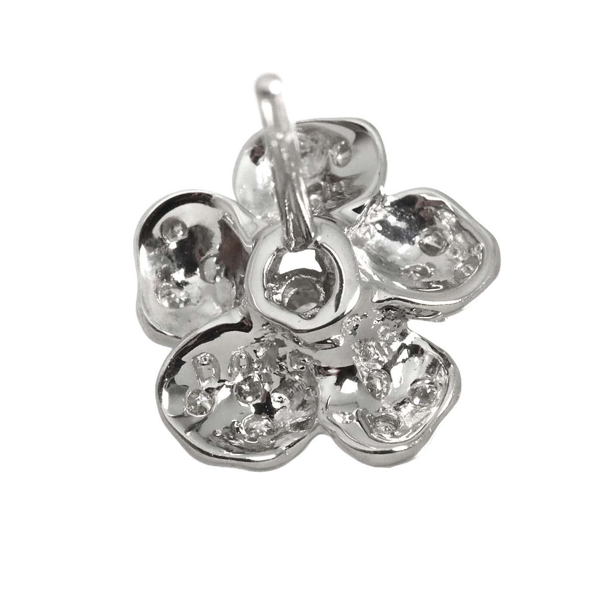 Diamond 0.15ct/0.15ct Earrings Pierced 18K K18 WG 750