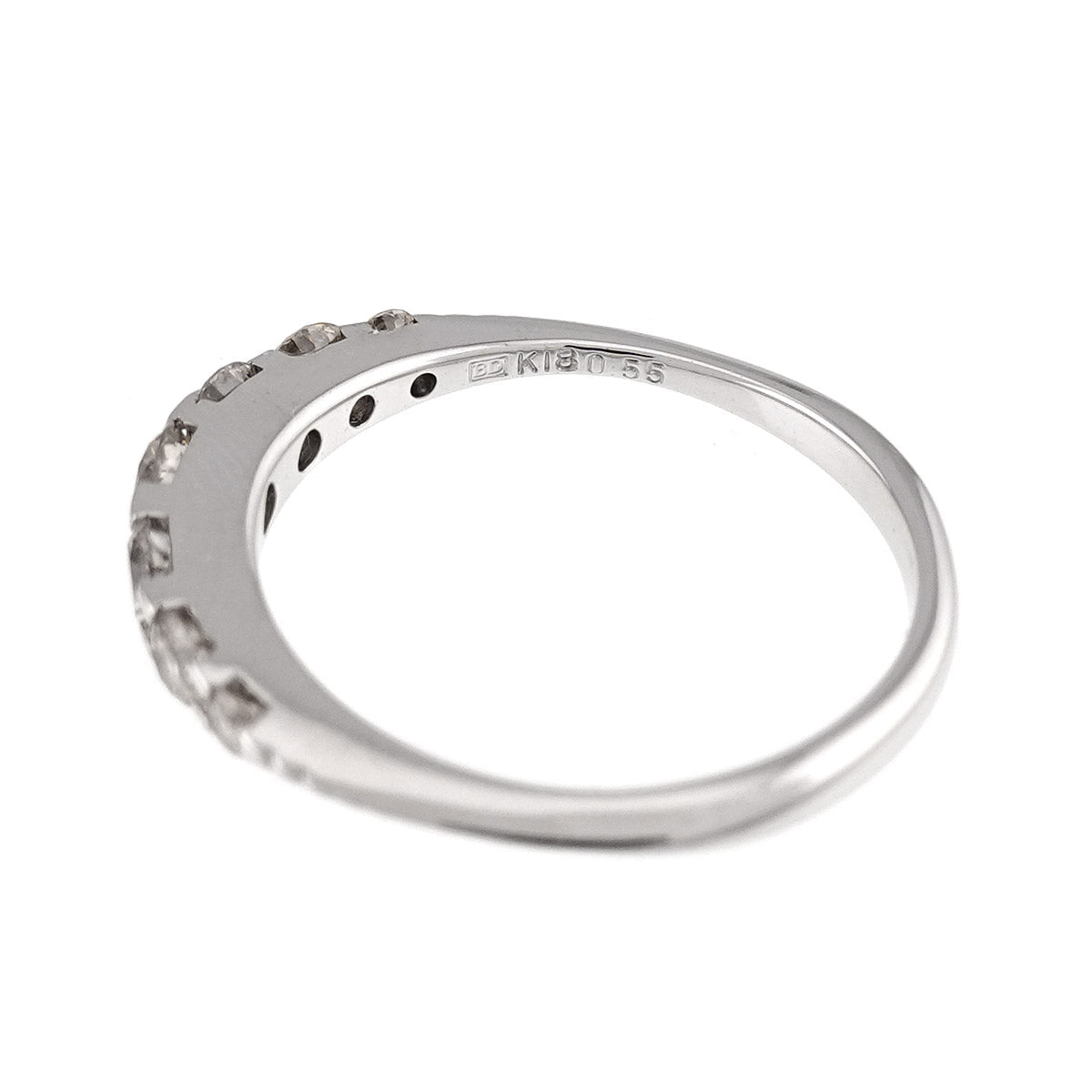 Brown Diamond 0.55ct Ring 18K White Gold size5.5-5.75(US)