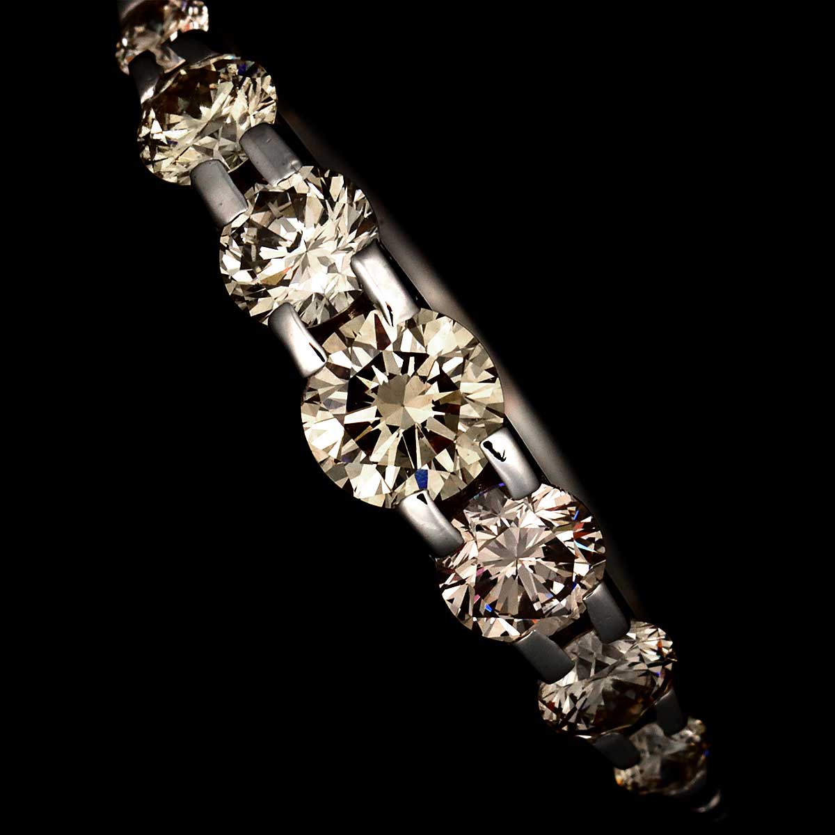 Brown Diamond 0.55ct Ring 18K White Gold size5.5-5.75(US)