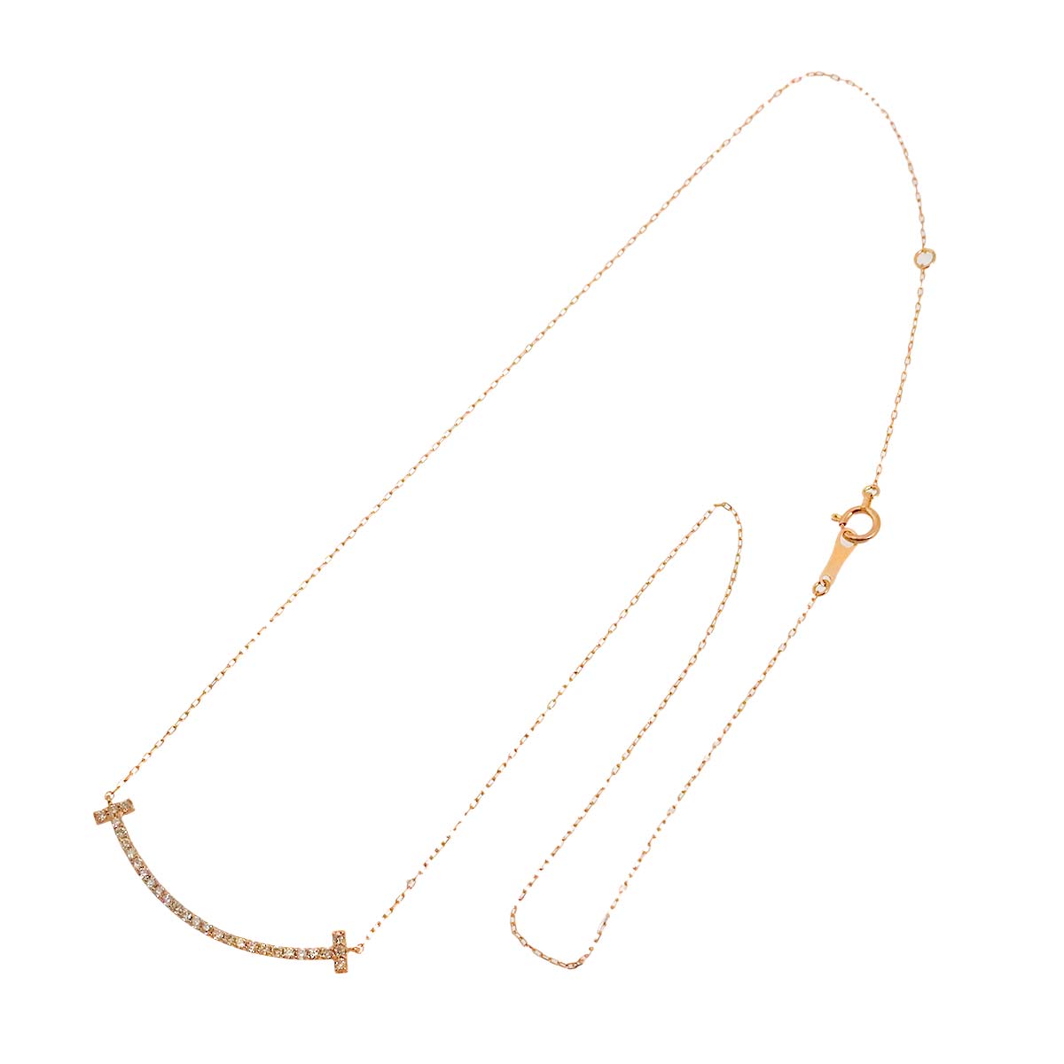 Diamond 0.30ct Necklace 18K K18 PG Pink Gold