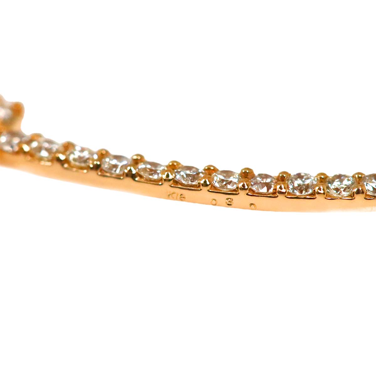 Diamond 0.30ct Necklace 18K K18 PG Pink Gold