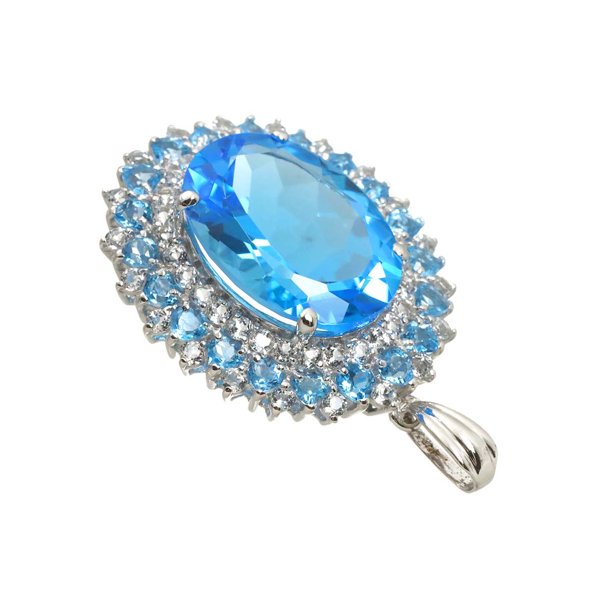 Topaz 25.00ct Pendant Top 14K K18 WG White Gold 585