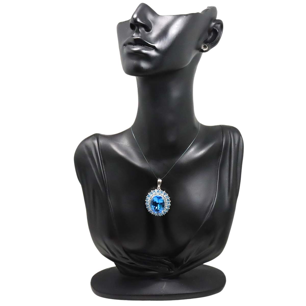 Topaz 25.00ct Pendant Top 14K K18 WG White Gold 585