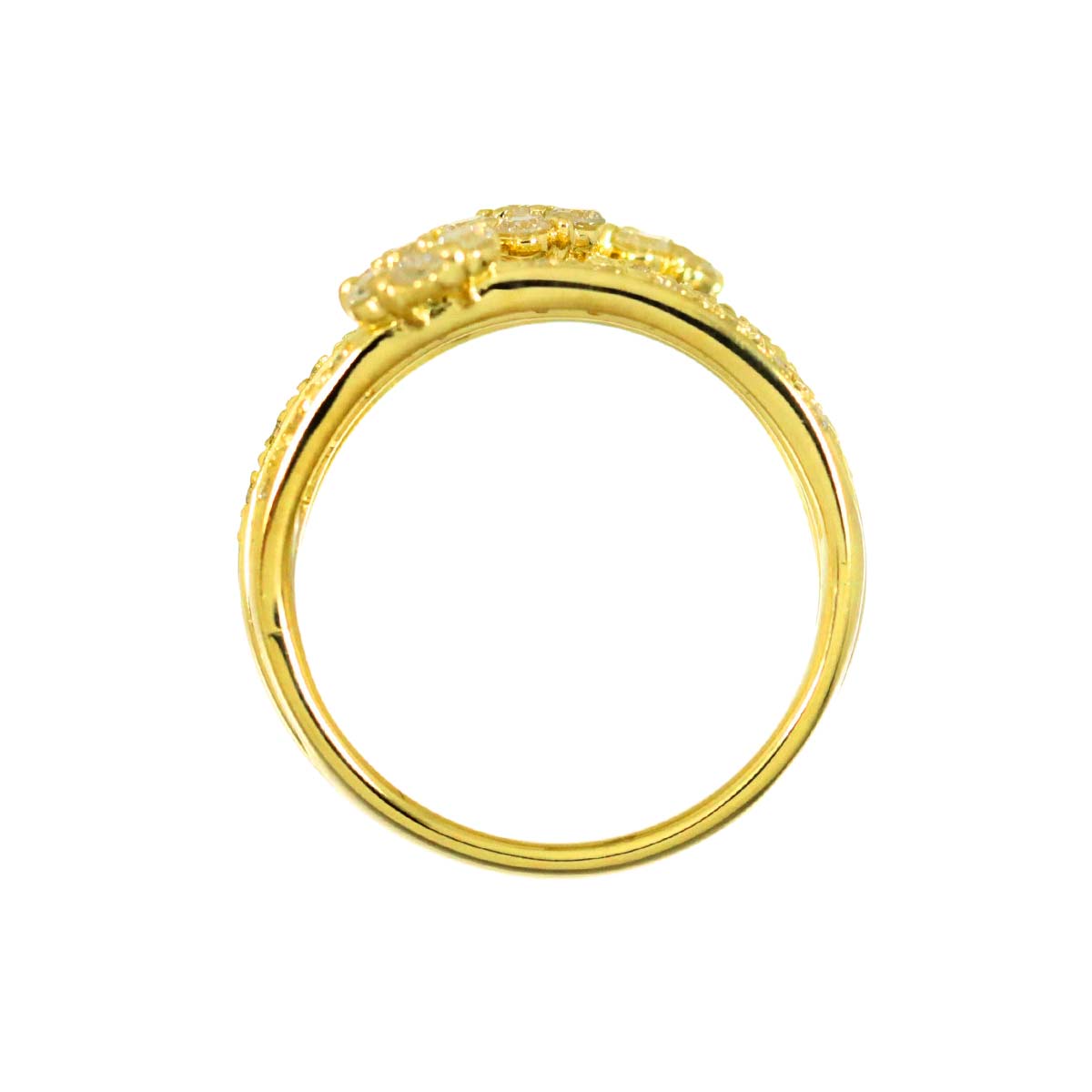 Diamond 0.80ct Ring 18K YG 750 Size6(US)